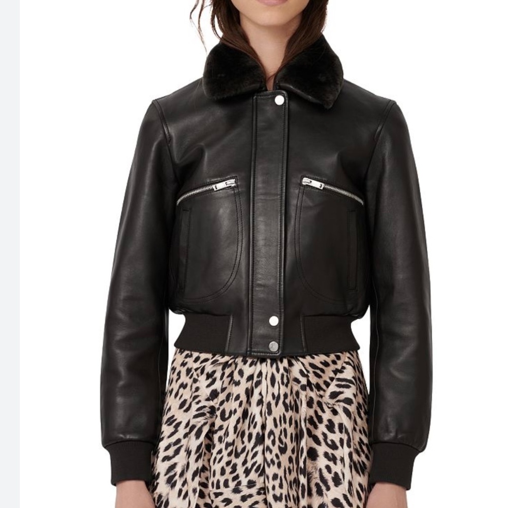 Leather jacket From Maje